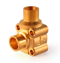 Корпус клапана ТЕ 55 под пайку, угловой 11/8"х13/8" 
